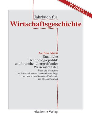 cover image of Staatliche Technologiepolitik und branchenübergreifender Wissenstransfer